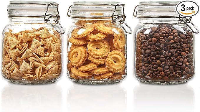 Vtopmart 34oz Glass Food Storage Jars