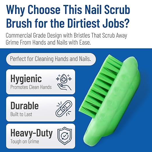 SPARTA Nail Scrub Brush Commercial-Grade, Heavy-Duty Hand and Fingernail Brush