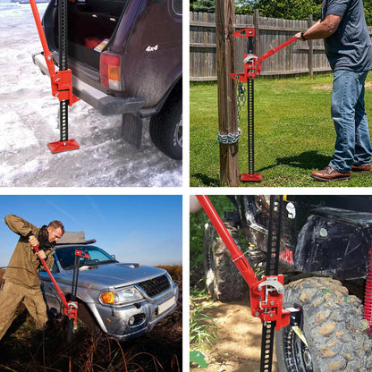 GarveeTech 3 T Farm Jack, 60 in Utility Farm Jack, 6600 LBS Capacity Ratcheting Off Road Utility Jack, Heavy-Duty Farm Jacks Foratv, Utv, SUV, Tractor, Truck, Universal Jack