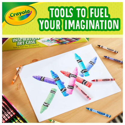 Crayola Inspiration Art Case Coloring Set - Tie-Dye (140ct), Art Supplies Set For Kids, Travel Drawing Kit, Holiday & Christmas Gift for Girls & Boys, Ages 5+ [Amazon Exclusive]