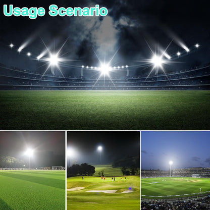 SJHUOUP 500W Stadium Lights LED Flood Light Outdoor Super Bright 65000LM 6500K Daylight IP67 Waterproof Arena Light 100-277V Surge 6KV Adjustable Angle for Court, Field, Parking Lot, Sports Lighting