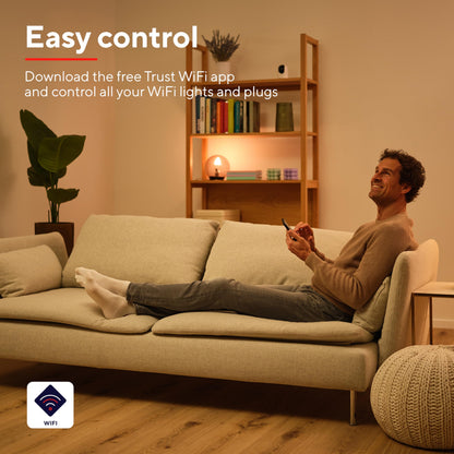 Trust WiFi CCT - E27-71298-02 Smart Bulb, Dimmable LED Bulb, Works with Alexa and Google Home, No Hub, 2.4GHz WiFi Bulb, E27 Screw Bulb, Warm to Cool, White Ambience [Amazon Exclusive] - 2 Pack