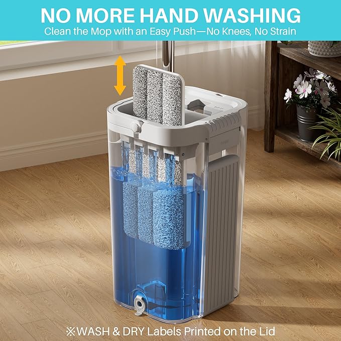 JOYMOOP 8L Large Capacity Flat Mop System