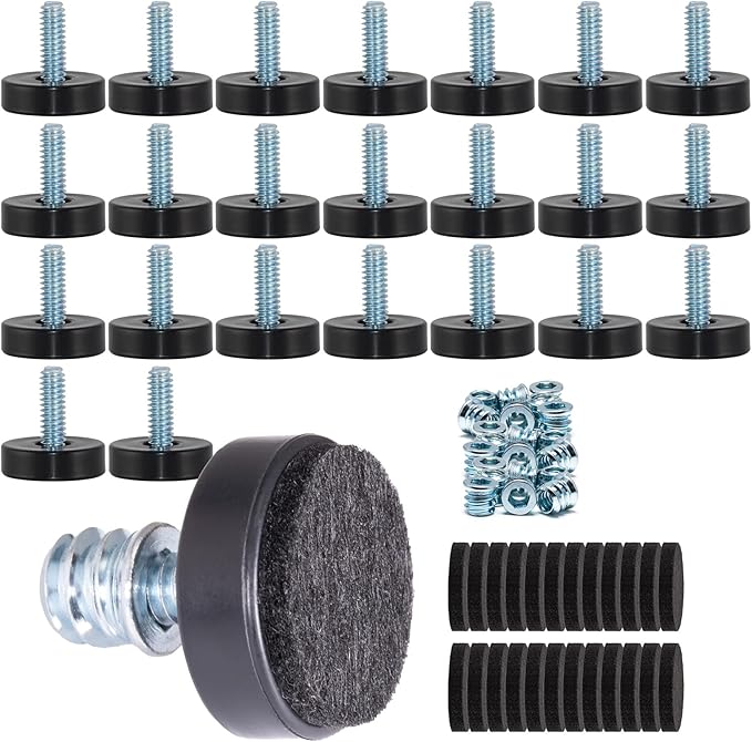 24 Pack 1/4"-20 Thread Leveling Feet