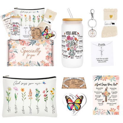12PCS Christian Gifts for Women Faith,Inspirational Gifts for Women,Christian Birthday Gifts,Spiritual Religious Gifts, Get Well Soon Gifts for Mom,Friends,Sister,Wife,Girlfriends