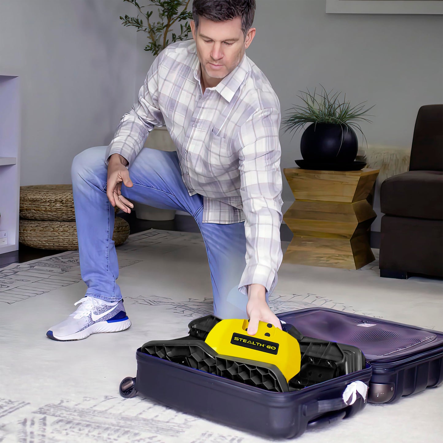 STEALTHGO + Portable Plank Board Core Trainer - Turn Fitness Into a Fun Game - Get Strong Sexy Abs and Lean Core Playing Games On Your Phone; Free iOS/Android App; 4 Free Mobile Games Included;