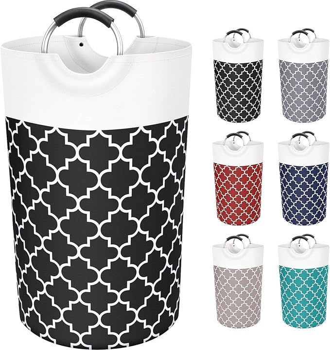 Large Laundry Hampe Basket Washing Bin Clothes Bag Collapsible Tall