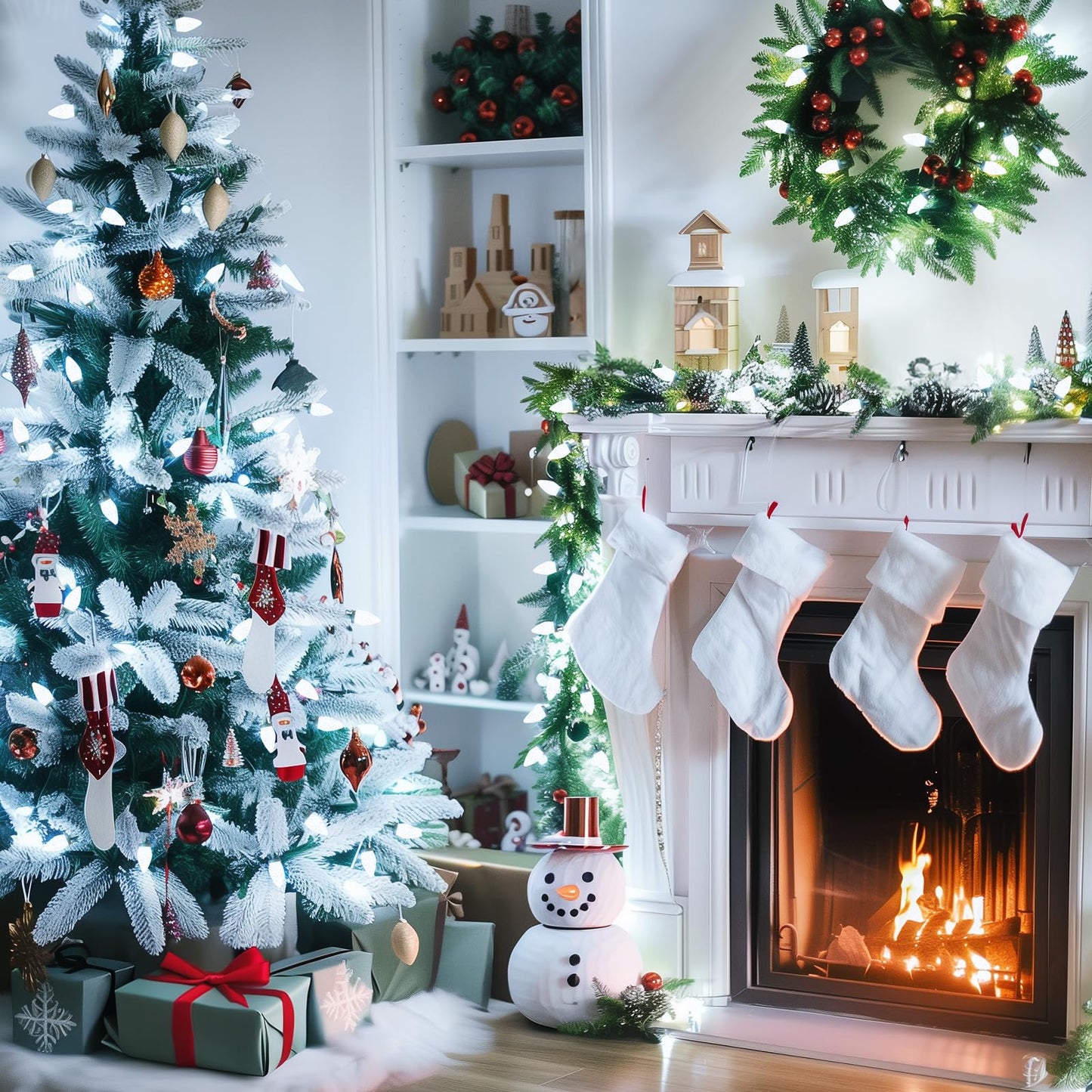 Minetom C9 LED Christmas Lights Outdoor, 81FT 100 LED C9 String Lights, Waterproof, Connectable, 8 Modes, with Timer & Memory Function for Tree Home Yard Party Indoor Outside, Cool White