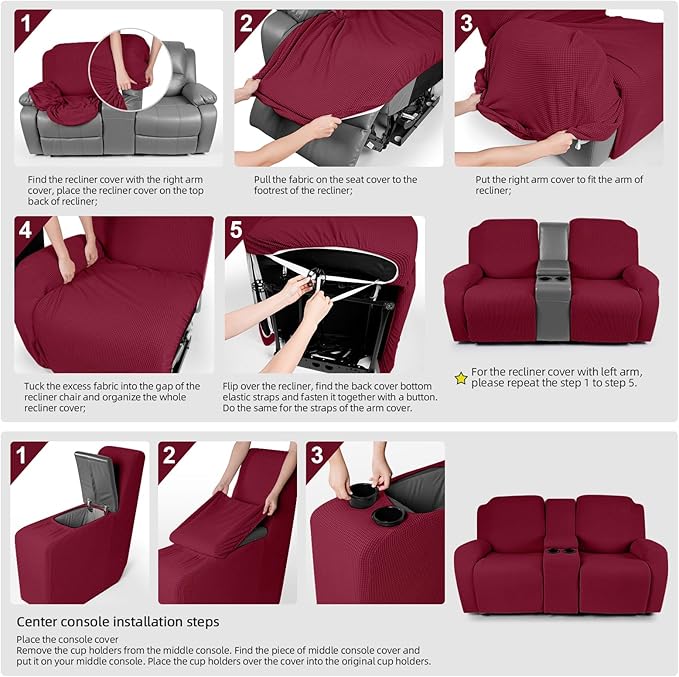 TAOCOCO Loveseat Recliner Cover