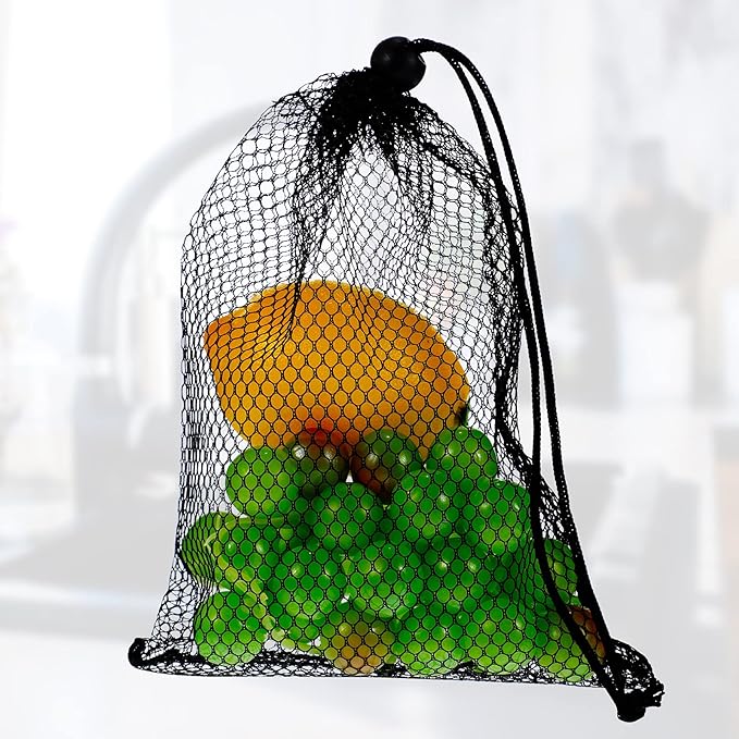 TecUnite 10 Pcs Mesh Bags Drawstring Laundry Bags Large Nylon Mesh Gift