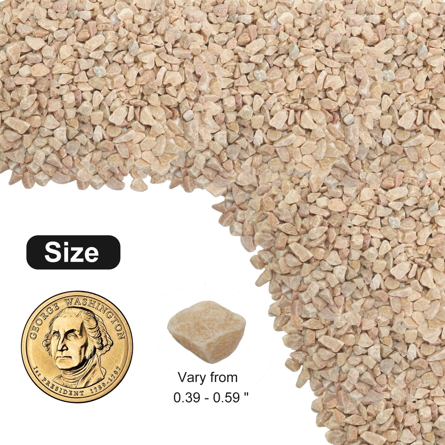 Lechloris 5lb Pea Gravels Natural River Rocks, Decorative Gravels for Plants- Small Pebbles-Ideal for Aquarium, Fish Tank, Vases, Succulents, Home Decor, Outdoor Garden Landscaping, Yellow Gravel