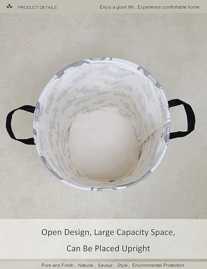 Round waterproof laundry basket gift basket, suitable