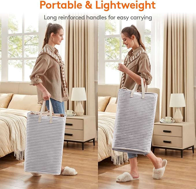 Lifewit 2 Pack Laundry Hamper Large Collapsible Laundry Baskets, Freestanding