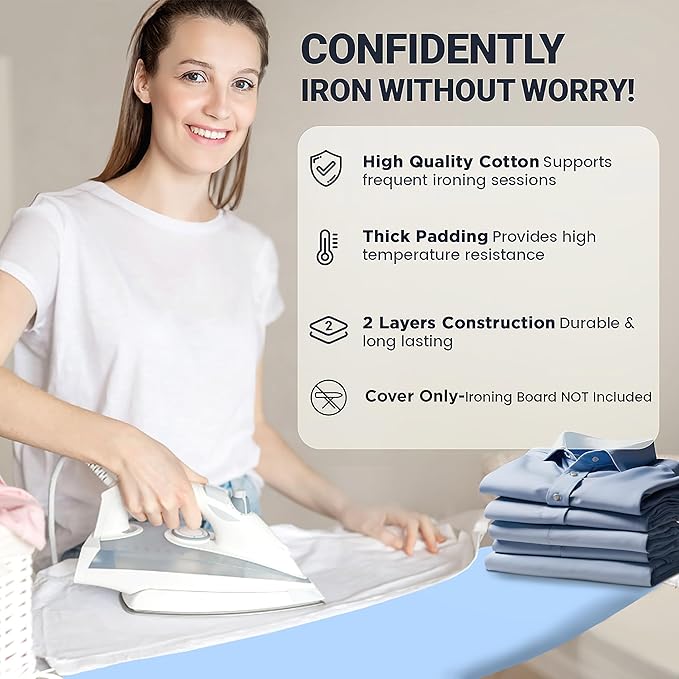 Small Ironing Board Cover and Pad 12.5"x30" Small Iron Board Cover
