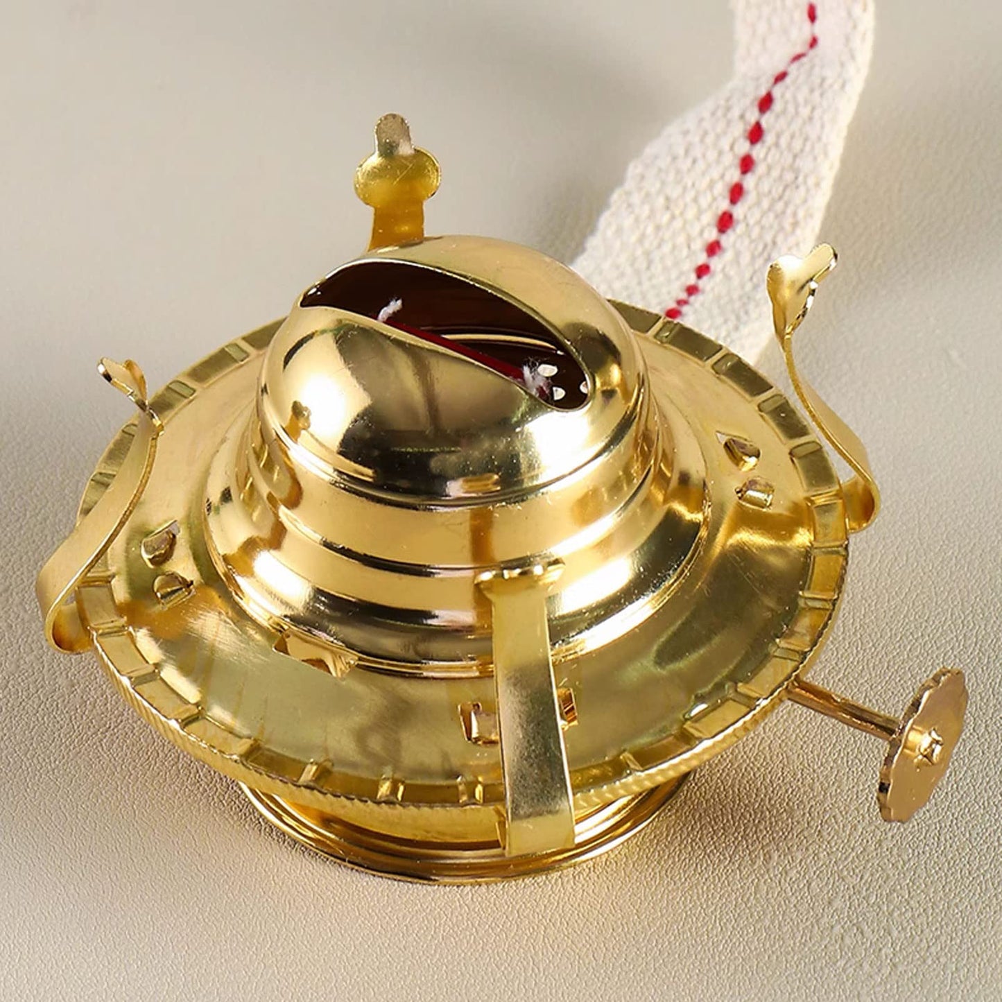 GXFCCYXT Oil Lamp Burner 2 Set, with Reduction Collar and Cotton Wick & 39 inch Wick, Replacement Parts for Kerosene or Vintage Lamps - Brass