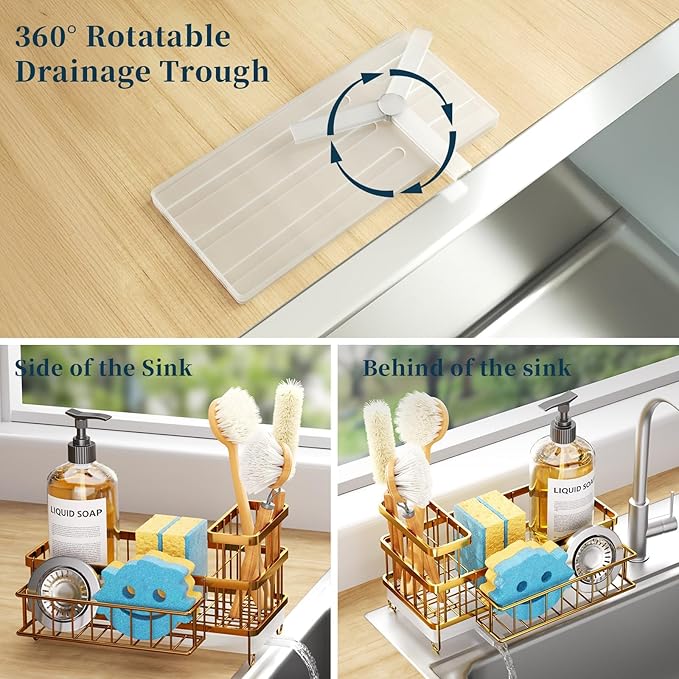 Consuemst Sponge Holder for Kitchen Sink