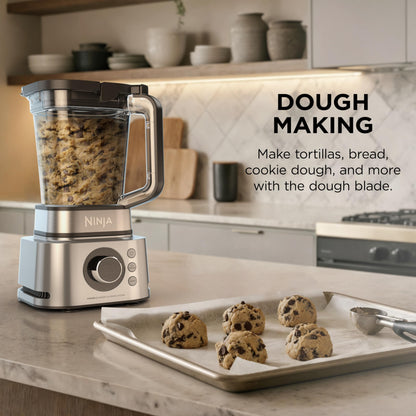 Ninja Blender & Food Processor Combo, Foodi Power Blender System for Smoothies, Bowls, Spreads & Shakes, 6 Functions, 72-oz Pitcher, To-Go Cups, Silver, SS401