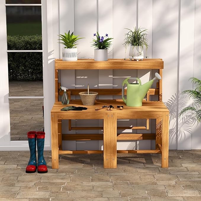 Tangkula 3-in-1 Convertible Bench Picnic Table, Space-Saving Patio Convert A