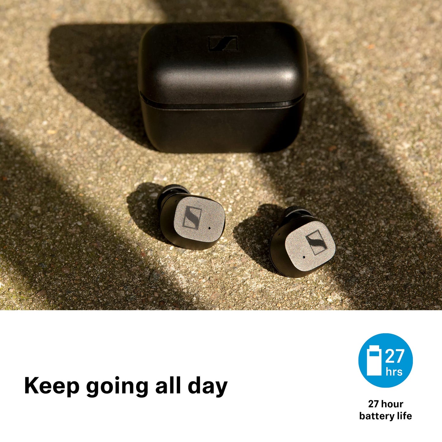 Sennheiser Consumer Audio CX True Wireless Earbuds - Bluetooth In-Ear Headphones for Music and Calls with Passive Noise Cancellation, Touch Controls, Bass Boost, IPX4 and 27-hour Battery Life, White