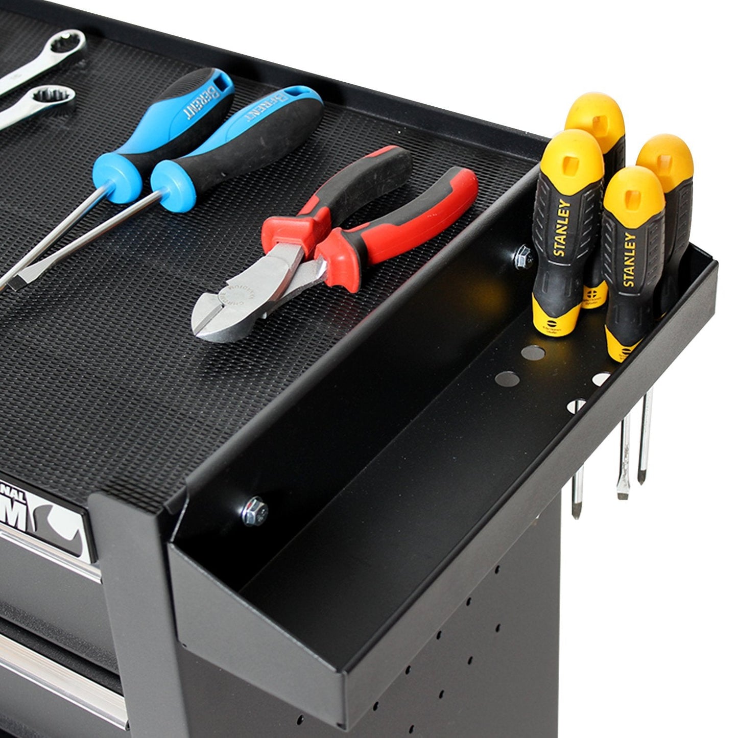 TANKSTORM Tool Chest Heavy Duty Cart Steel Rolling Tool Box with Lockable Doors (TZ12 Black)