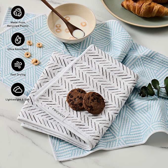RECYCO Waffle Kitchen Towel Set of 2