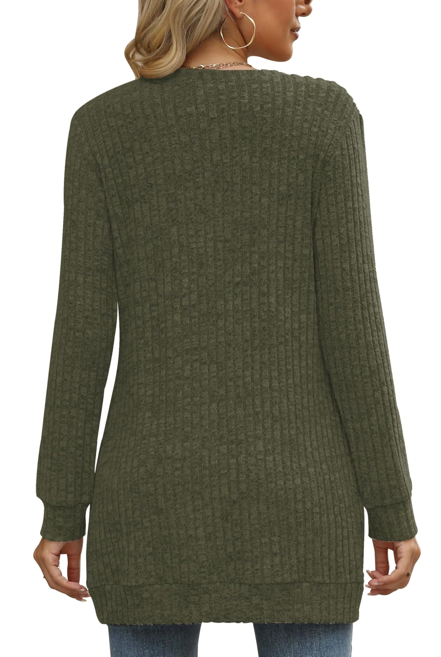 Sweaters for Women Long Sleeve Crewneck Sweatshirt Loose Casual Tunic Tops