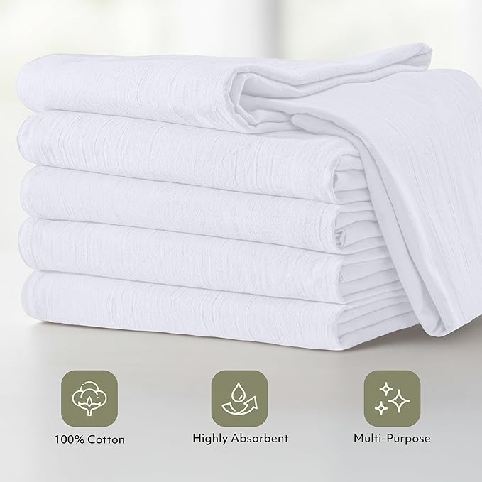 Utopia Kitchen White Flour Sack Towels 100% Cotton Tea Towels