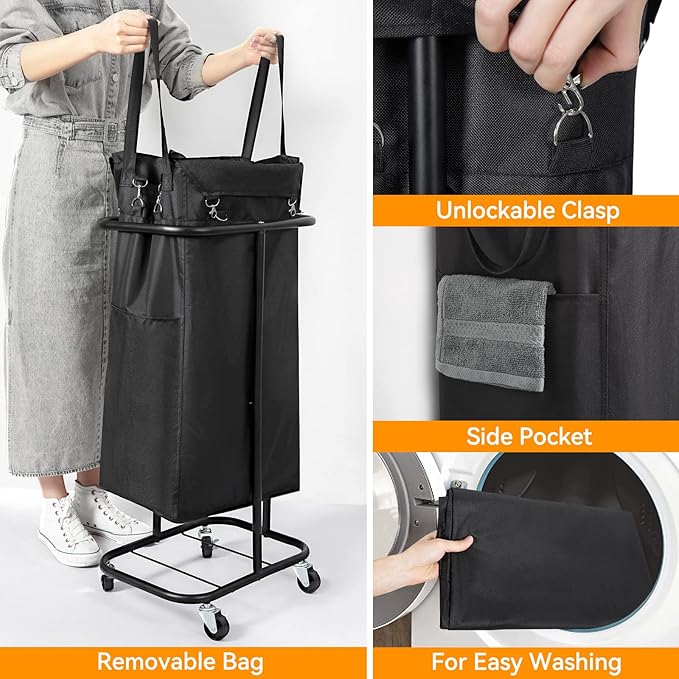 WOWLIVE 100L Rolling Laundry Hamper