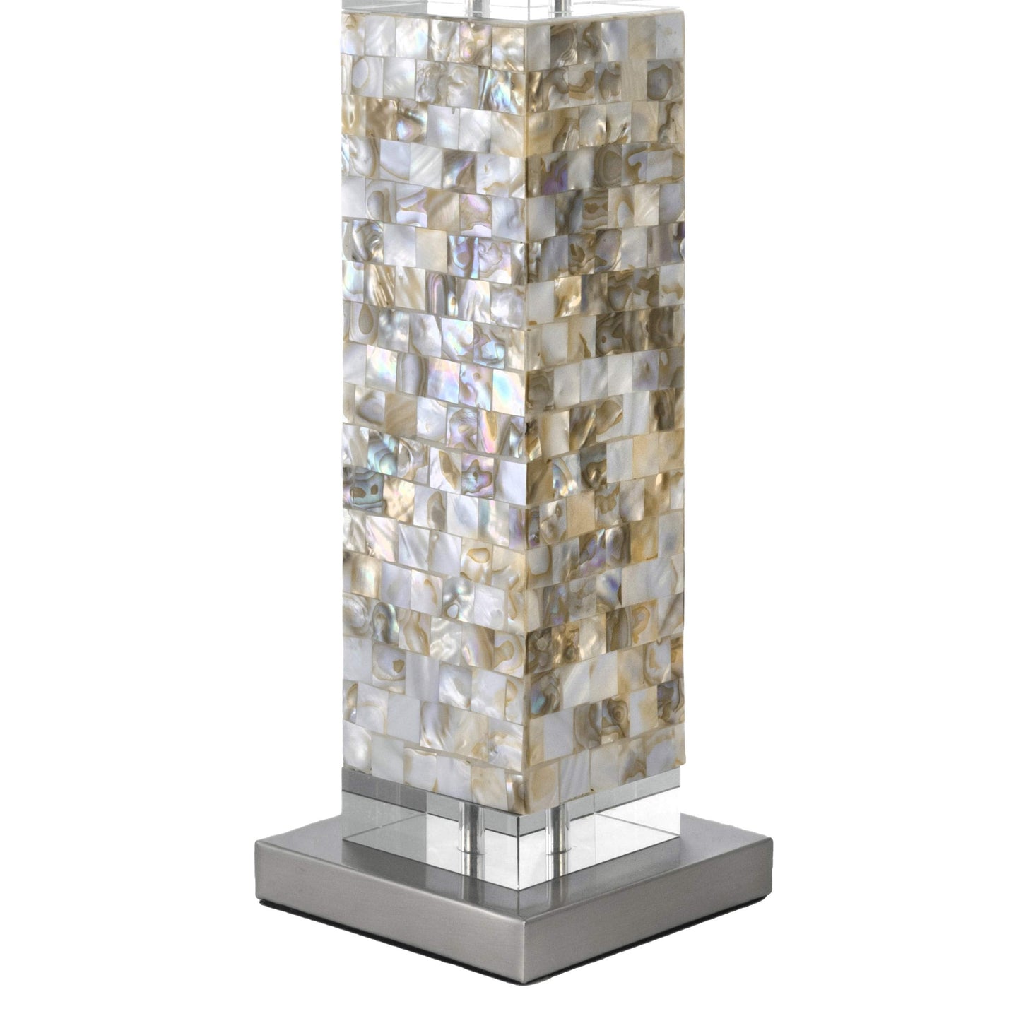 nuLOOM Houston 29" Crystal & Iron Mosaic Table Lamp