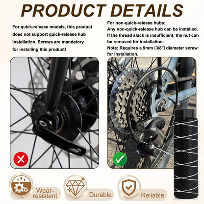 PATIKIL Bike Pegs Fit 3/8 Inch Axles, 2 Pack Aluminum Alloy Anti-Skid Lead Foot Small Bicycle Peg Back Seat Stands with Thin Line for BMX Mountain Dirt Bike Cycling Rear, Dark Black