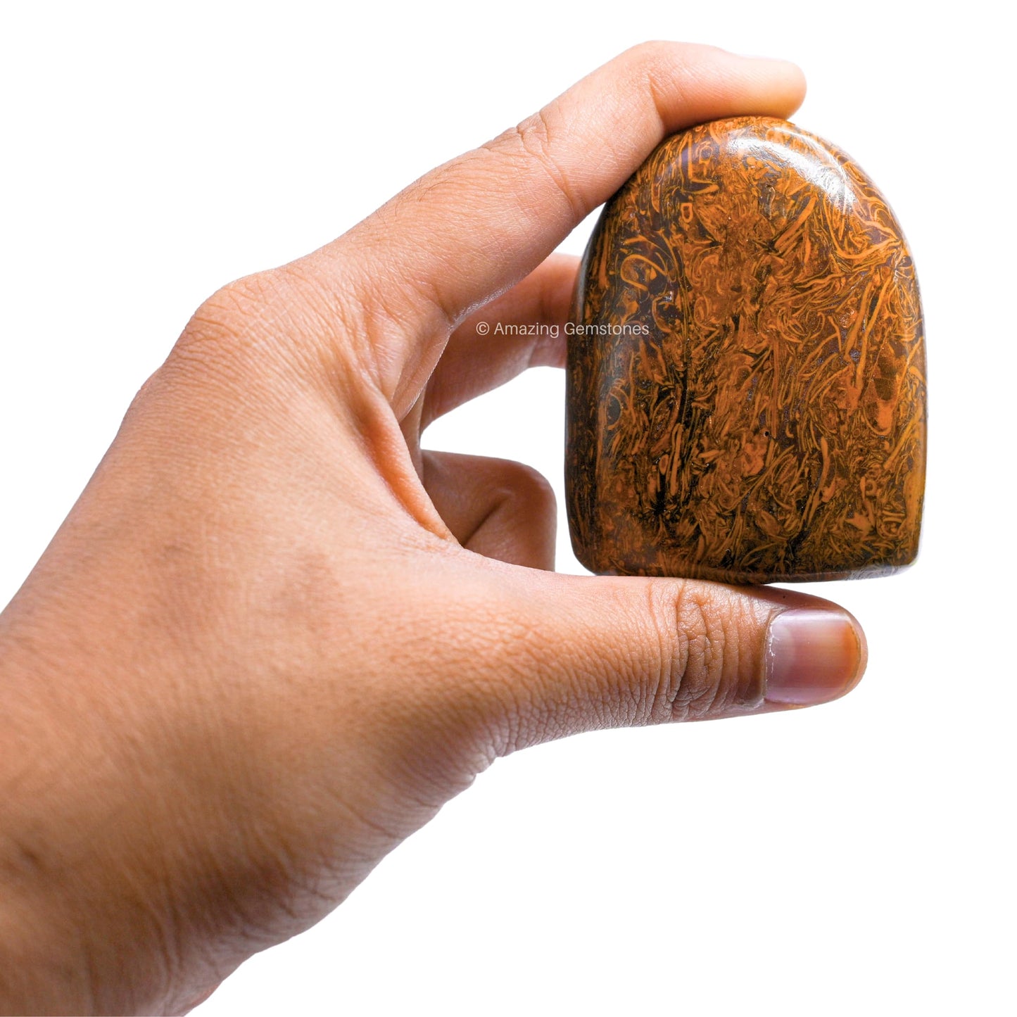 Amazing Gemstone Mariyam Jasper Crystal Standing Palm Stone - Large Mariyam Jasper Palm Stones & Crystals, A++ Grade Gemstones & Crystals - Healing Crystals & Healing Stones Office Home Decor Gifts