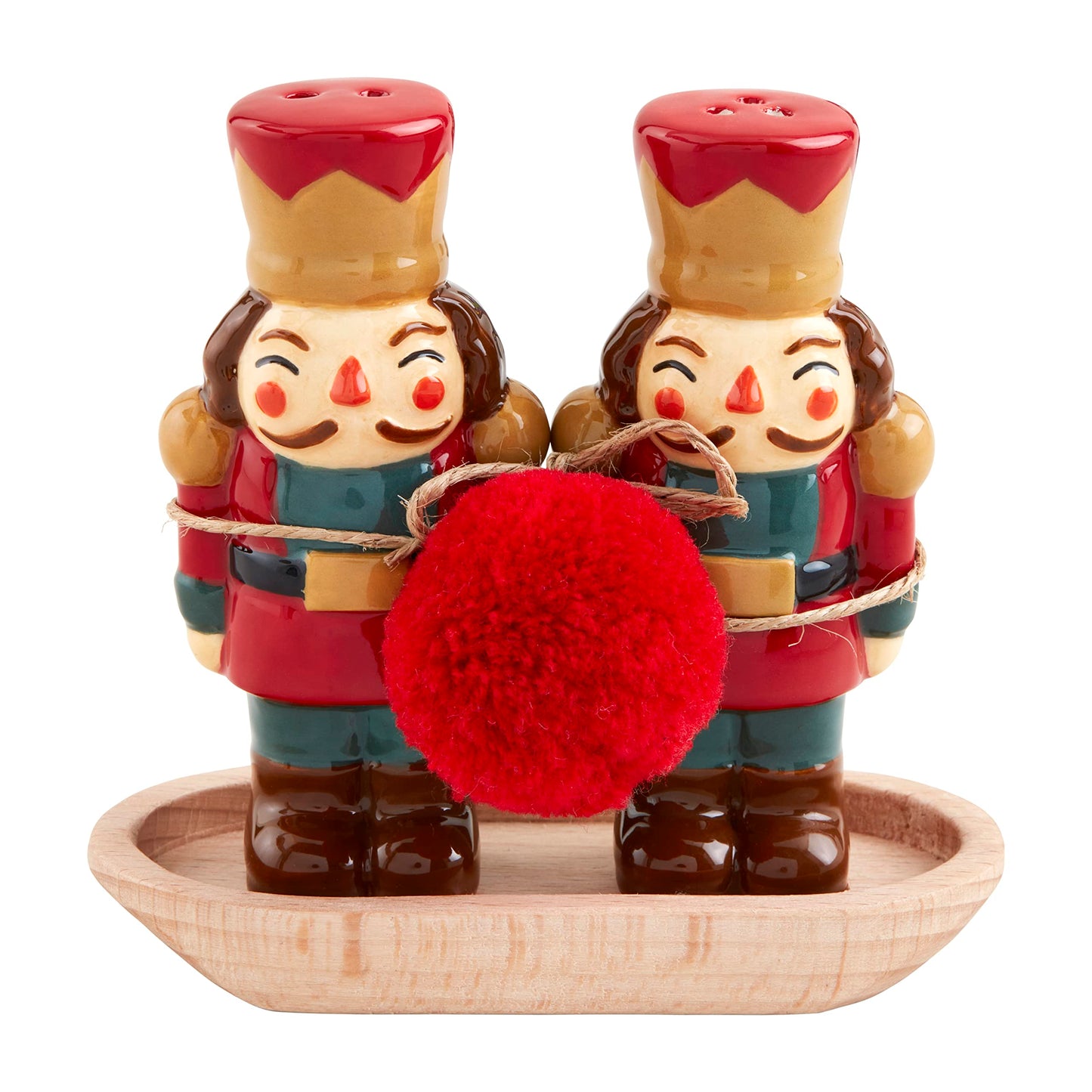 Mud Pie Nutcracker Salt and Pepper Set; shaker 3 1/4" x 3 3/4"