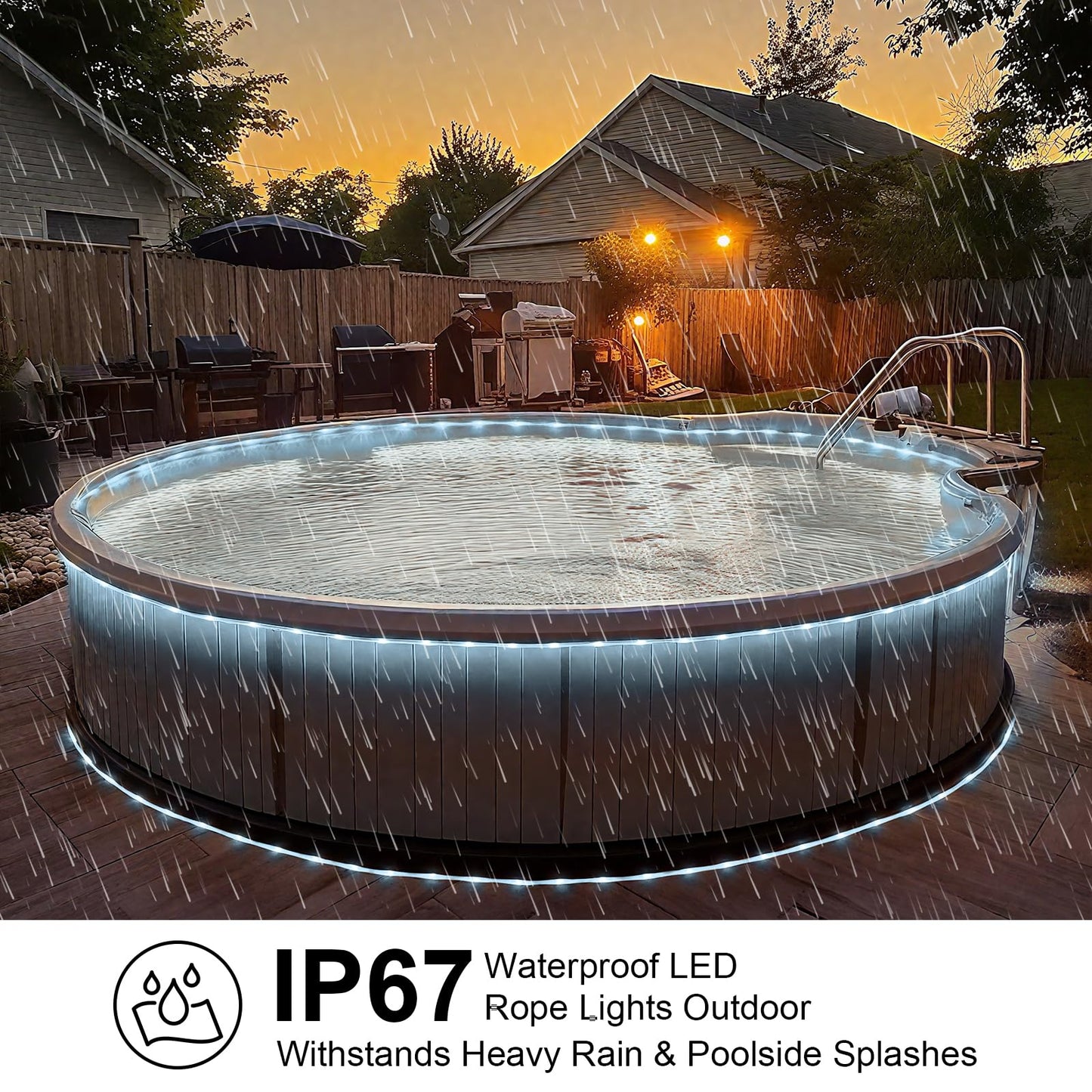 SFNDOU 2 Pack Battery Powered String Lights Waterproof with Remote Total 66ft 200LED Timer 8 Modes Battery Operated Outdoor Lights for Christmas Decor Trampoline Camping Tents, White