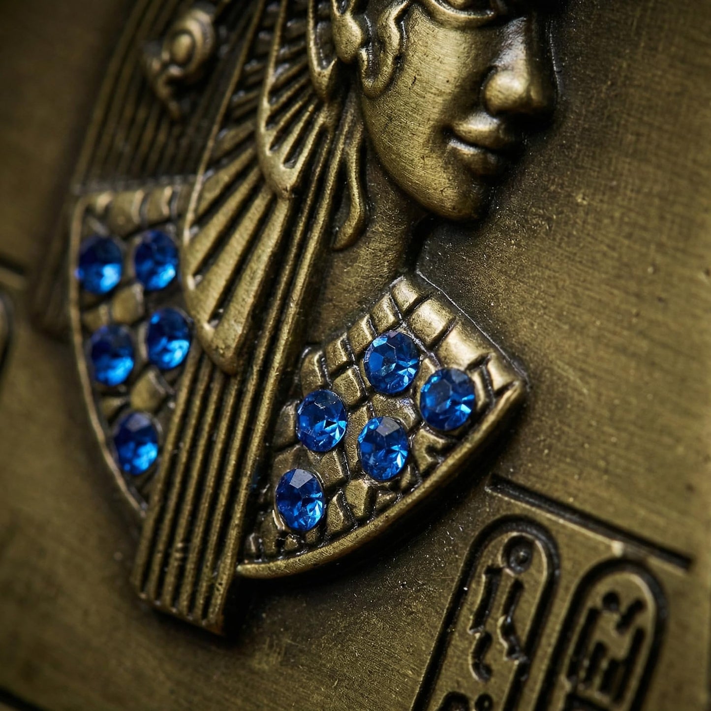 DECHOUS Egyptian Decor Pyramid Statue - Small Metal Ancient Egypt Meditation Pyramid Ornament Gifts for Souvenirs Home Office Building Model, 8.7 Inch
