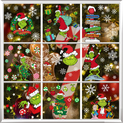 100 PCS Christmas Window Clings – Snowflake Window for Glass Windows, Double-Sided Reusable Static Christmas Decals for Winter Wonderland Decorations (9 Sheets)