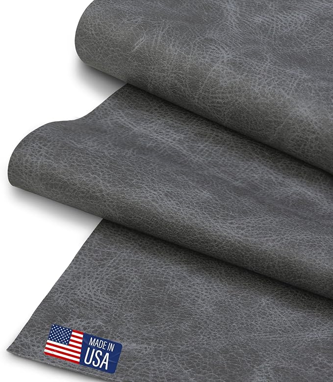 Faux Leather Fabric, Thick Durable Synthetic Repholstery Leather Vinyl