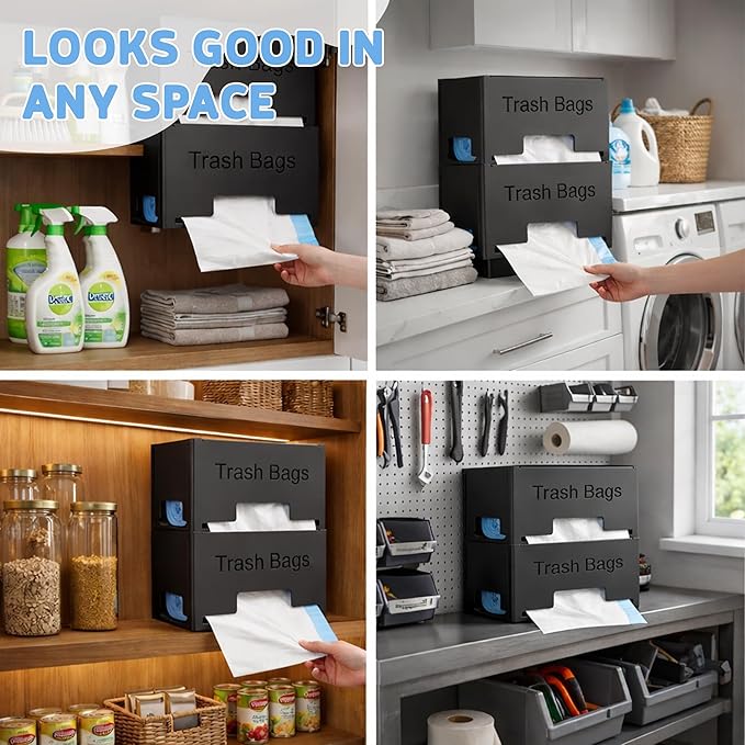 2-Pack Trash Bag Holder Dispenser
