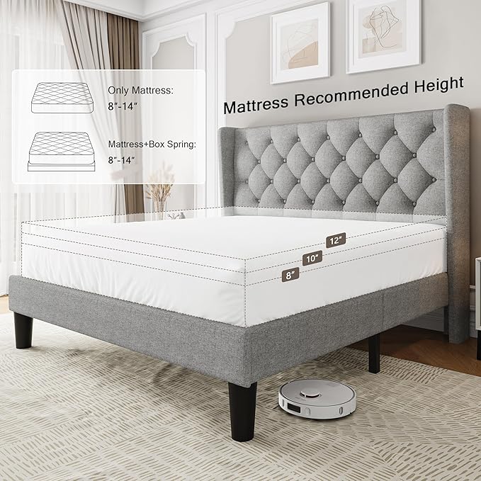 Einhomn Queen Size Platform Bed Frame