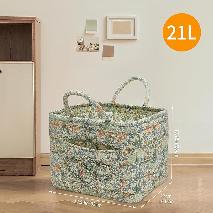 Quilted Fabric Storage Baskets