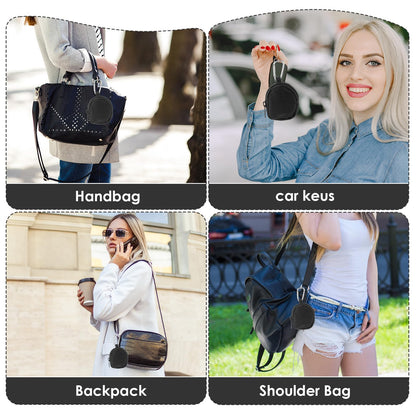 Nogeqi Ring Holder Keychain,Travel Ring Holder,Jewelry Holders for Sports Bag,Keychain Pouch with Metal Lock,Nylon Travel Jewelry Bag for Anti-Lost Keys,Coins(Black)