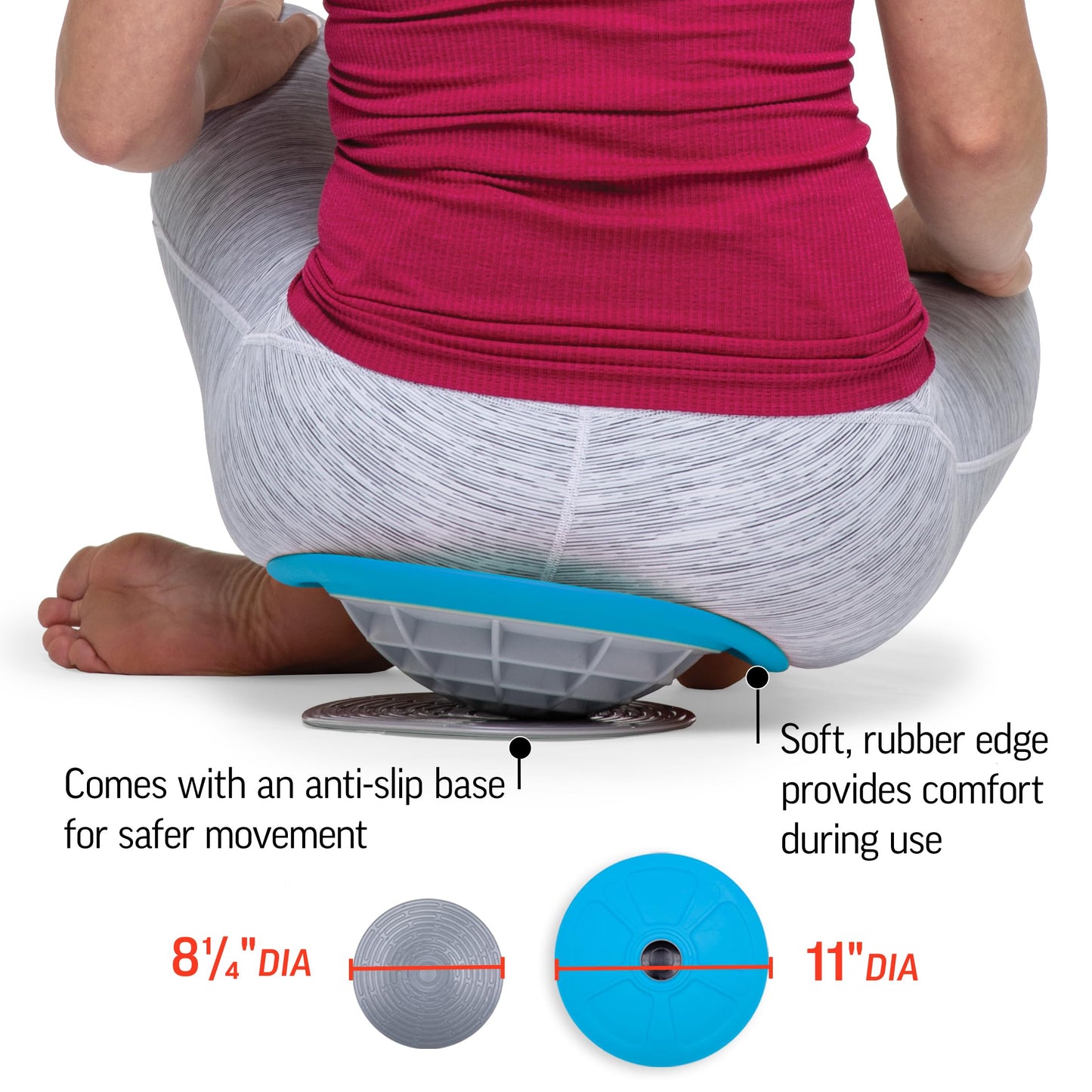 OPTP Pelvic Rocker Core Trainer – Balance Disc for Core Stability and Pelvic Floor Training – Hip Mobility Trainer and Pilates Exercise Equipment for SI Joint Support