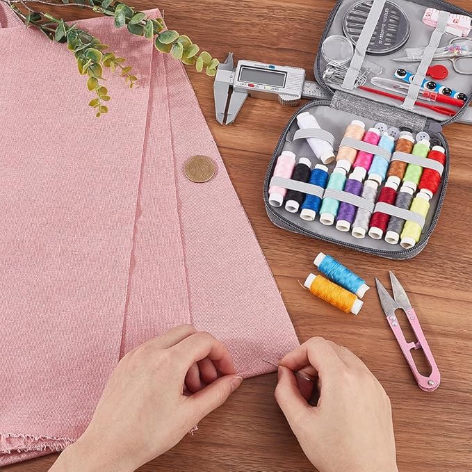 59.06 Inch Pink Linen Embroidery Fabric Needlework Cloth Soild Fabric