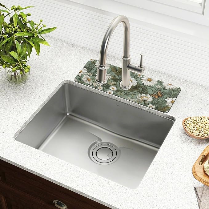 Kitchen Sink Splash Guard 1 PC 30 Inch Sink Faucet Mat Splash Guard