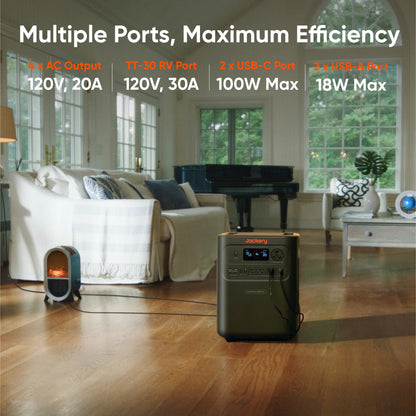 Jackery HomePower 3600 Plus Portable Power Station with 2x 200W Solar Panels, 3600W AC Output, 3584Wh LFP Solar Generator, Expandable up to 21kWh, Essential Home Backup for Home Use, Emergencies, RV