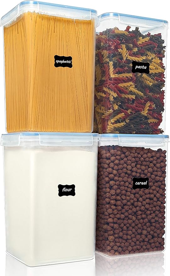 Vtopmart Extra Large Tall Airtight Food Storage Containers 4 Pieces 5.9qt /