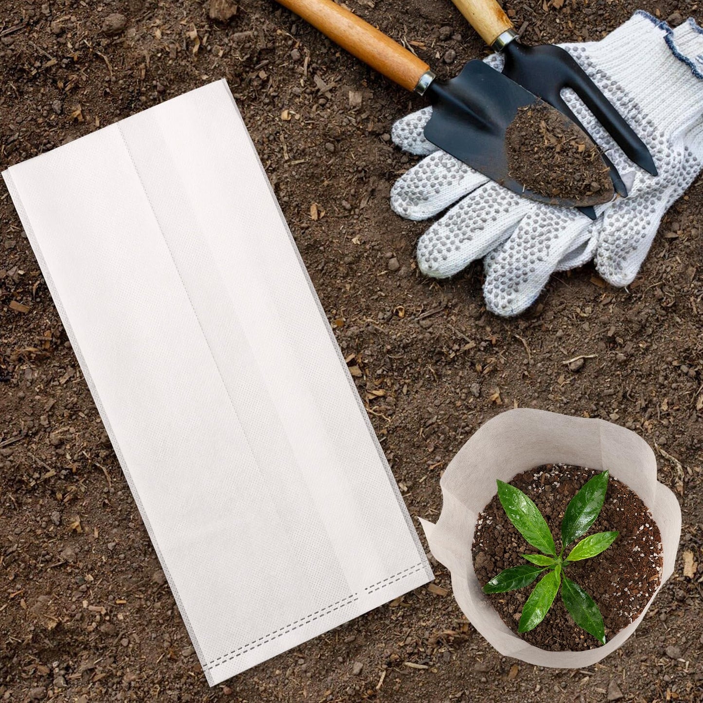ENPOINT Fabric Grow Bags - 12.6x13.4 inches Breathable Seed Starter Plant Grow Bags for Seedling Pots, Nursery Pots for Plants, 50pcs
