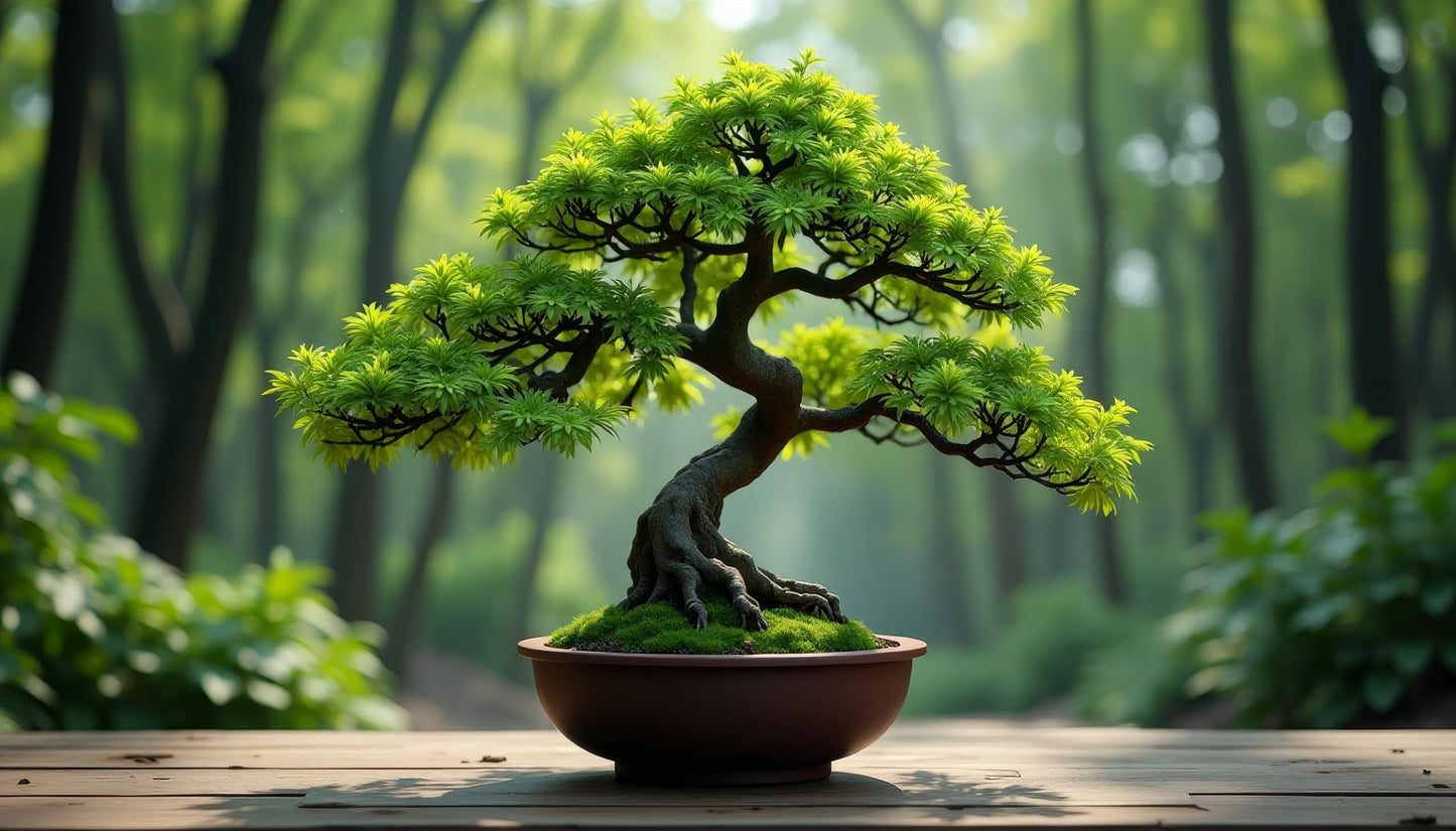 Green Japanese Maple Bonsai Tree Seedling for Planting - Approx 18 Inches Tall - Ready to Train, No Pot Included