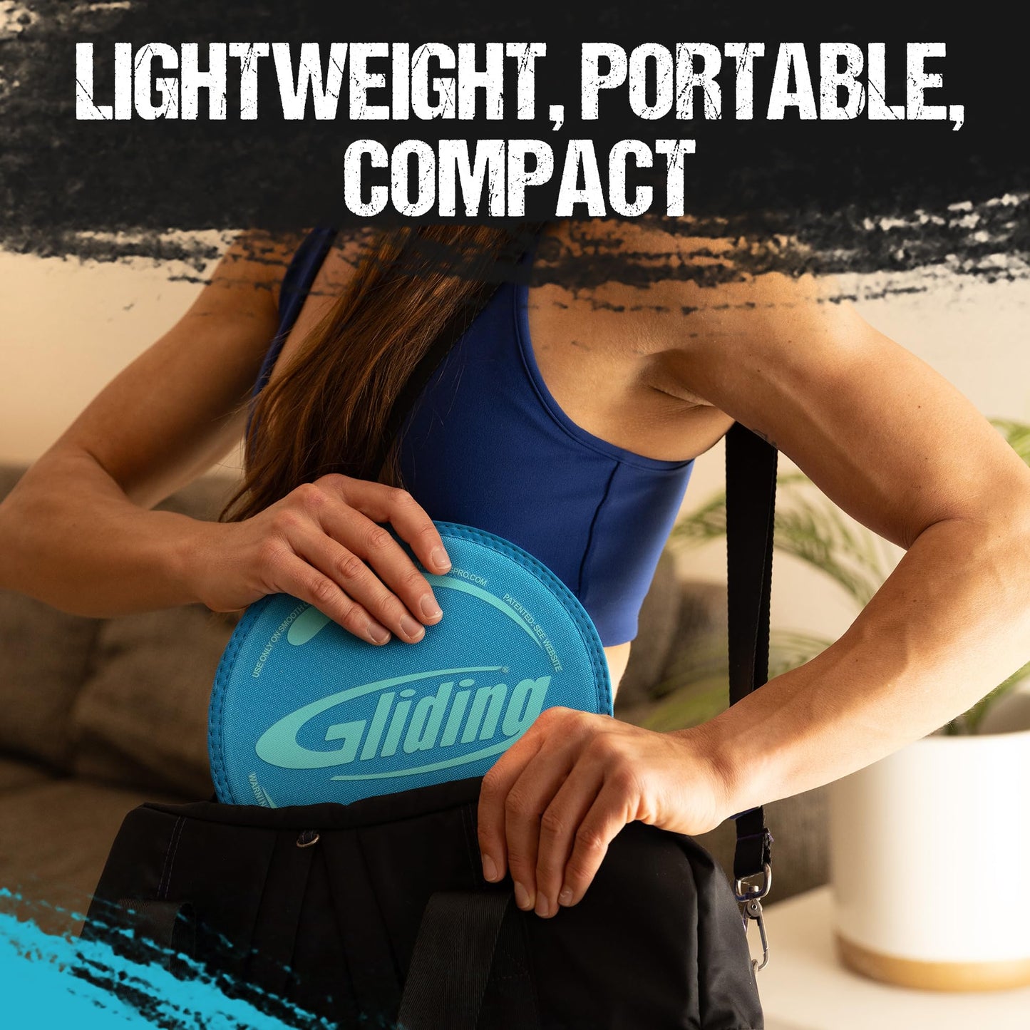 Gliding Discs for Working Out - Exercise Sliders for Hardwood Floors 1 Pair Blue, Authentic Workout Sliders Disc for Full Body Resistance Workout, Includes 4 Streaming Video Workouts