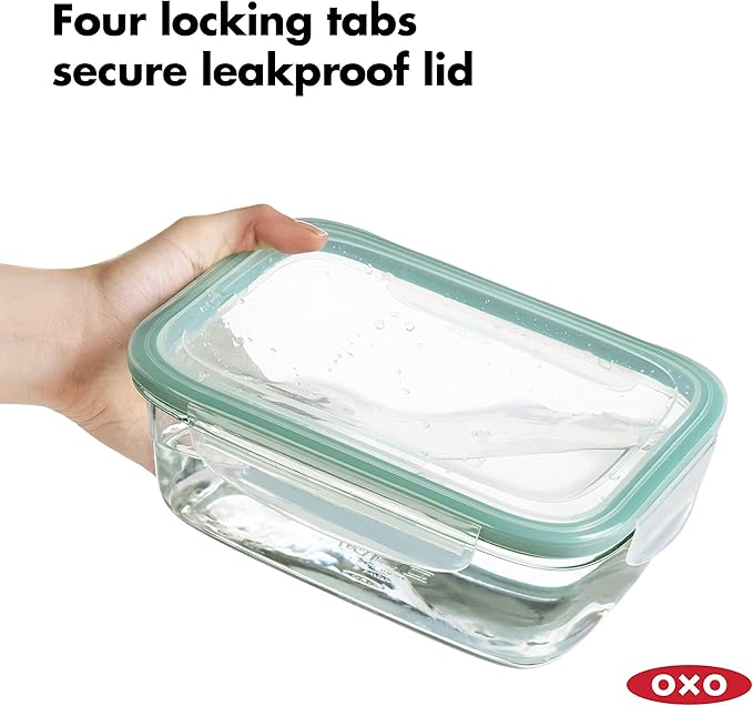 OXO Good Grips 8 Cup Smart Seal Airtight Glass Rectangle Container