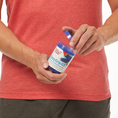MUELLER Sports Medicine EasyGrip ICE Cooling Compression Wrap for Men and Women, Compression & Ice Therapy Support, 1 Continuous Wrap, 3.1 Inches x 14.7 Feet, Blue